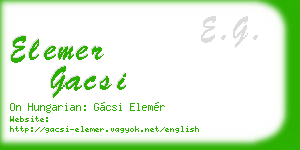 elemer gacsi business card