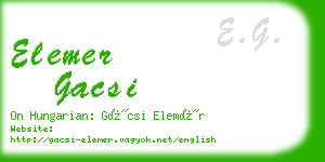 elemer gacsi business card